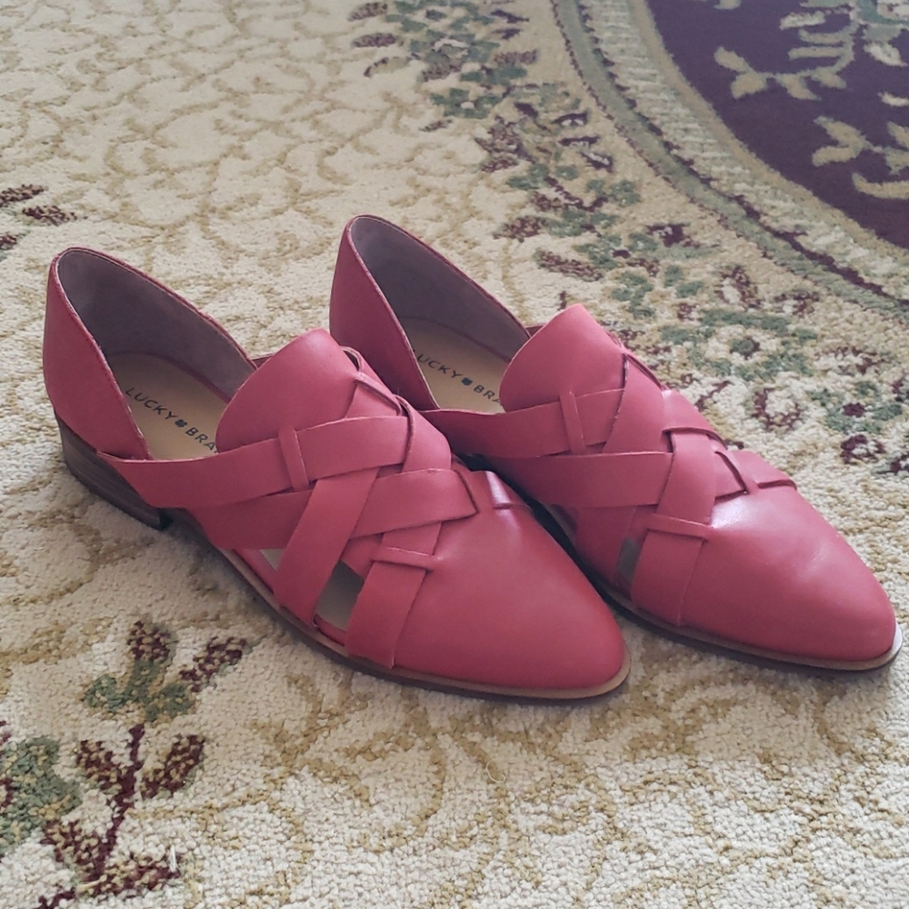 NWOT Lucky Brand Preekah Woven Skimmers
